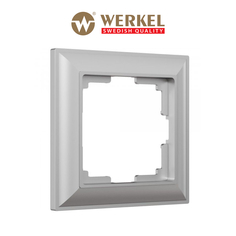 Рамка для розетки / выключателя на 1 пост Werkel W0012206 Fiore серебряный пластик