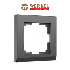 Рамка для розетки и выключателя Werkel Stark W0011864 графит матовый на 1 пост