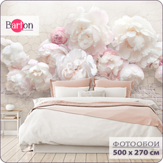 Фотообои флизелиновые 3d Bartonwall цветы Пионы F00305 500х270 см