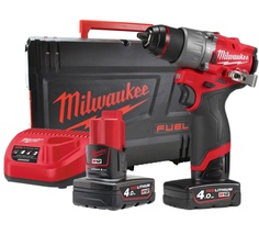 Аккумуляторная дрель-шуруповерт Milwaukee M12 FPD2-402X, с 2 АКБ 2 Ач и ЗУ, 4933479869