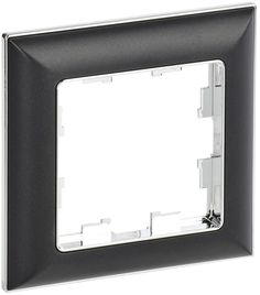 Рамка IEK BRITE хром черный BR-M12-12-2-K23