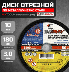 Диск абразивный Луга по металлу для УШМ 180x3,0x22,2мм FT упак 10шт