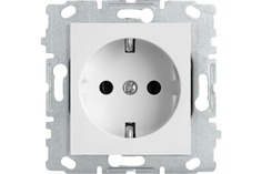 Одинарная розетка Vesta Electric roma с заземлением без рамки FRZ00010004BEL