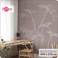 Фотообои флизелиновые 3d Bartonwall Цветы F01602-R 200х270 см