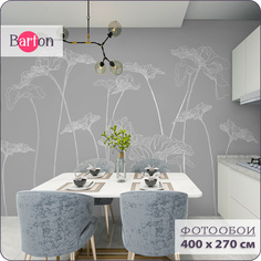 Фотообои флизелиновые 3d Bartonwall Цветы F01604-G 400х270 см