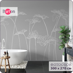 Фотообои флизелиновые 3d Bartonwall Цветы F01603-G 300х270 см