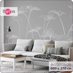 Фотообои флизелиновые 3d Bartonwall Цветы F01606-G 600х270 см