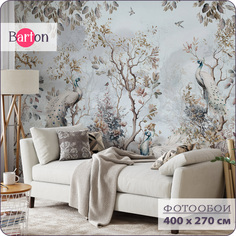 Фотообои флизелиновые 3d Bartonwall Растения и Птицы N15304-C 400х270 см