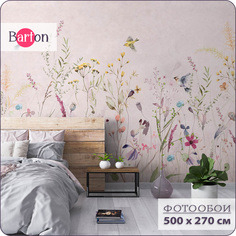 Фотообои флизелиновые 3d Bartonwall Растения и Птицы F09205-P 500x270 см