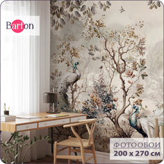 Фотообои флизелиновые 3d Bartonwall Растения и Птицы N15302 200х270 см