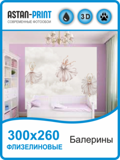Фотообои детские Astan Балерины 300х260