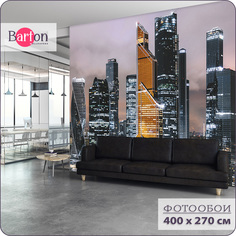Фотообои флизелиновые 3d Bartonwall Москва Сити U00704 400х270 см