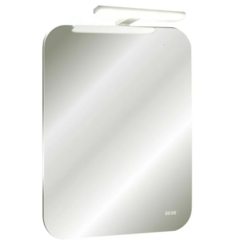 Зеркало Aquanika Basic AQBL5580RU08 навесной светильник, выключатель, датчик движения,часы