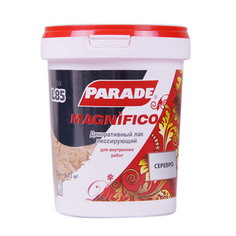Лак декоративный PARADE L85 эффект перламутра 0,9л Серебро No Brand
