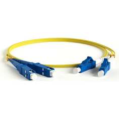Hyperline FC-D2-9-LC/UR-SC/UR-H-15M-LSZH-YL Патч-корд волоконно-оптический (шнур) SM 9/125