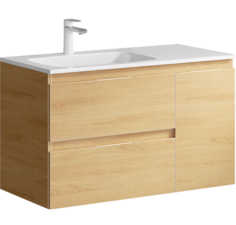 Тумба под раковину Aqwella Accent 90 ACC0109LDZ левая дуб золотой