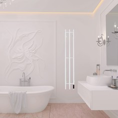Полотенцесушитель электрический Grois TRIO 190х1200 П3 белый подключение справа