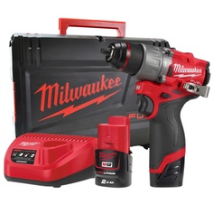 Аккумуляторная дрель-шуруповерт Milwaukee M12 FPD2-202X с 2 АКБ 2 Ач и ЗУ, 4933479868