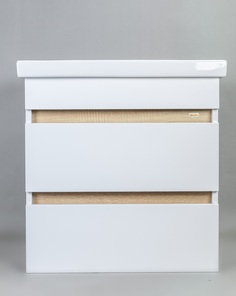 Тумба подвесная под раковину BESTEX Simple 56x38x58 под умывальник Фостер-60 белый/дуб