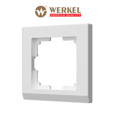 Рамка для розетки / выключателя на 1 пост Werkel W0011801 Stark белый пластик