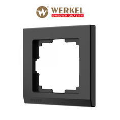 Рамка для розетки / выключателя на 1 пост Werkel W0011808 Stark черный пластик