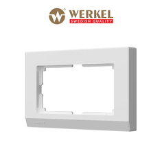 Рамка для двойной розетки Werkel W0081801 Stark белый пластик
