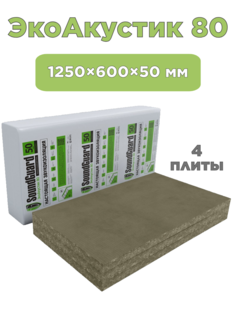 Минеральная плита звукопоглощающая Soundguard ЭкоАкустик80 (50мм) 3 м?