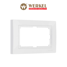 Рамка из пластика для двойной розетки Werkel W0082001 Snabb Basic белый пластик