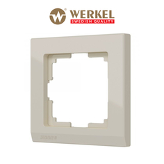 Рамка для розетки / выключателя на 1 пост Werkel W0011803 Stark слоновая кость пластик