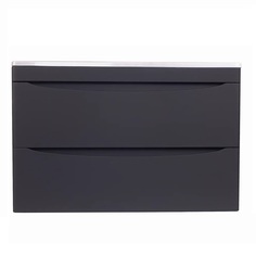 Тумба с раковиной Style Line Бергамо 90 подвесная, черный антискрейч