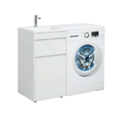 Тумба с раковиной Aquanet Токио 58 1 ящик, с бельевой корзиной
