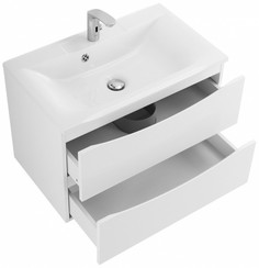 Тумба с раковиной BelBagno Marino 65-BB650/450-LV-MR-PR Bianco Lucido