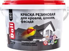Краска фасадная резиновая DALI 3 кг коричневая