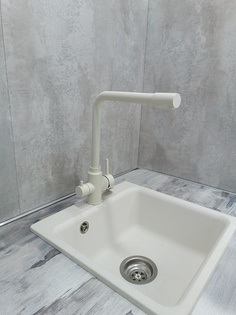 Смеситель для кухонной мойки VIEIR V15026(F2) белый, двухканальный