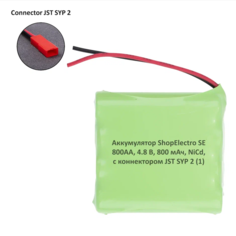 Аккумуляторная батарея SE800 АА, 4.8 В 800 мАч NiCd для игрушки, разъём SM 2P 11885 Shop Electro