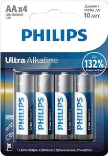 Батарейки Philips Ultra АА алкалиновые 4 шт