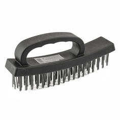 Щетка металлическая ручная PRAKTISCHE TOOLS закаленная проволока с рукояткой, Щ0008