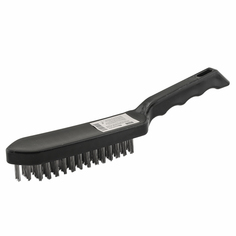 Щетка металлическая ручная PRAKTISCHE TOOLS пластиковая рукоятка 4 рядная, Щ0005