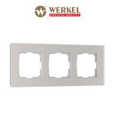 Рамка для розетки/выключателя на 3 поста Werkel Senso W0033117 дымчатый soft-touch