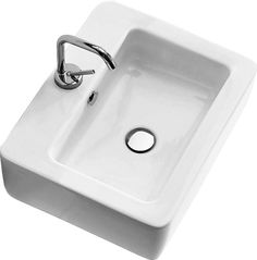 Раковина Kerasan Ego 50х40 с 1 отверстием под смеситель, цвет белый 324101*1