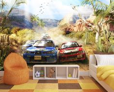 Фотообои ARTDELUXE KIDS Гоночные автомобили флизелиновые 500х300см