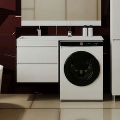 Тумба с раковиной Style Line Даллас Люкс 120 левая, подвесная, под стиральную машину