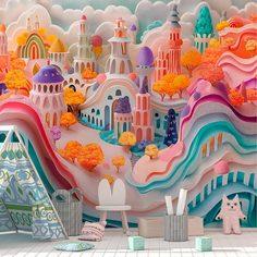 Фотообои флизелиновые встык VEROL "Городок " 300х283 см, 306-ФФО-05932