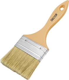 Кисть плоская DECOR "Понедельник" 20х12 мм, смешанная щетина, пластиковая ручка
