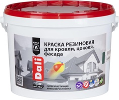 Краска фасадная резиновая DALI 12 кг терракотовая