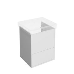 Тумба PRO подвесная 2 ящика 50, белая матовая PRO.50.2/WHT Kerama Marazzi