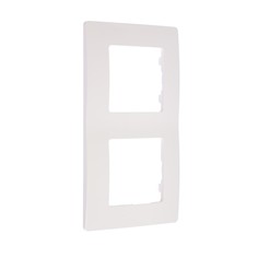 Рамка Legrand Etika 672502, двухместная, белая