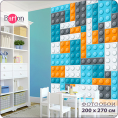Фотообои флизелиновые 3d Bartonwall Детские Лего K23002 200х270 см