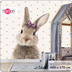 Фотообои флизелиновые 3d Bartonwall Детские Кролик K09804-W 400х270 см