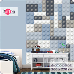 Фотообои флизелиновые 3d Bartonwall Детские Лего K23002-C 200х270 см